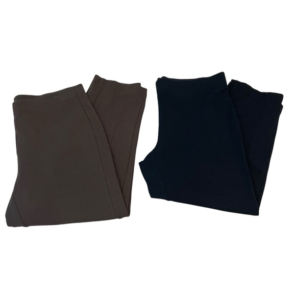 Pure Jill Slim-Leg Cropped Leggings Bundle Black & Brown Size S - Picture 1 of 6